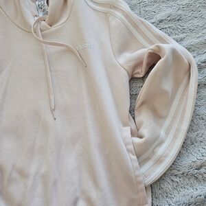 Adidas Light Pink Hoodie with White Accents